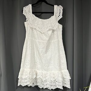 NWT Express White Eyelet Dress